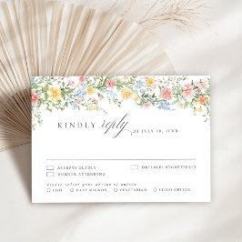 Soft Pastel Ornate Vår Garden Blommigt Bröllop OSA Kort