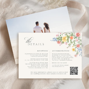 Soft Pastel Ornate Vår Garden Blommigt Bröllop Tilläggskort
