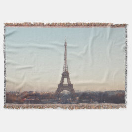 Soft Pastel Paris Eiffel Tower Art Filt