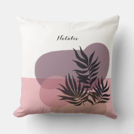 Soft Pastel Pink Abstract Tropical  Kudde