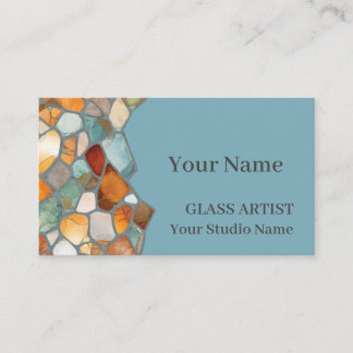 Soft Pastel Stained Glass Business Card Visitkort