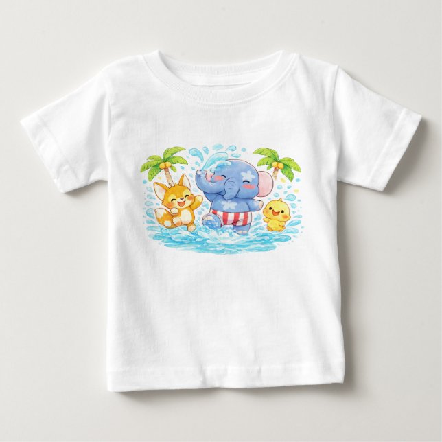 Soft pastel toy characters t shirt (Framsida)