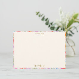 Soft Pastel Watercolor Floral Bridal Shower Custom Tack Kort