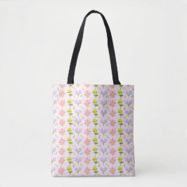  ​Soft Pastel Wildflower Pattern Tote Bag Tygkasse