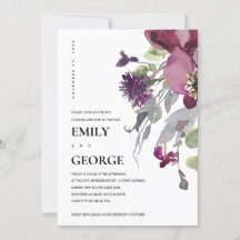 SOFT PEACH LILA LILAC BLOMMIGT COUPLE SHOWER-KORT