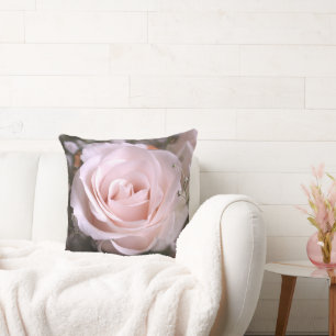 Soft Peach Rose Throw Pillow Kudde