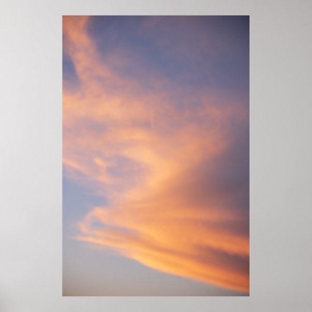 Soft Peach Sunset Himmel Poster (Framsidan)