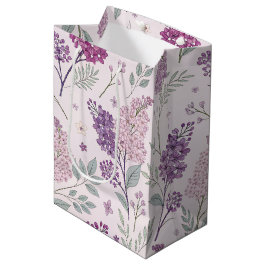 Soft Pink and Purple Lilac Floral Pattern  