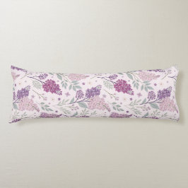 Soft Pink and Purple Lilac Floral Pattern   Kroppskudde