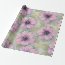 Soft Pink Botanical Floral Wrapping Paper Presentpapper