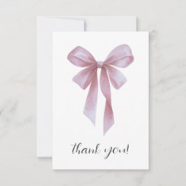 Soft Pink Bow Girl Baby Shower Tack Kort