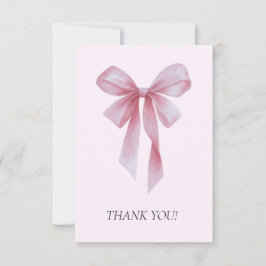 Soft Pink Bow Girl Baby Shower Tack Kort
