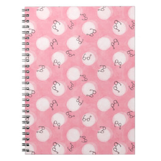 Soft Pink Cute Pattern – Minimal Aesthetic Polka Anteckningsbok