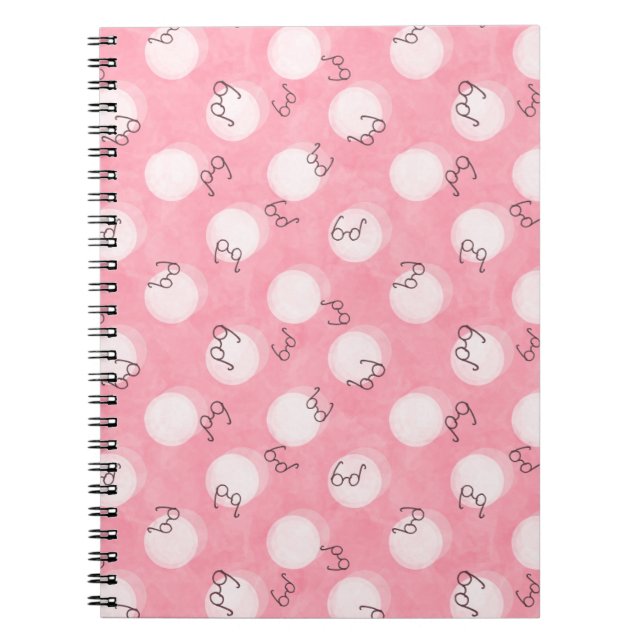 Soft Pink Cute Pattern – Minimal Aesthetic Polka Anteckningsbok (Framsidan)