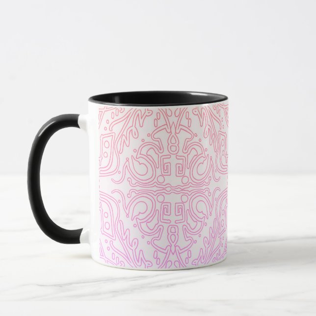Soft Pink Dream Mandala pattern series Mugg (Vänster)