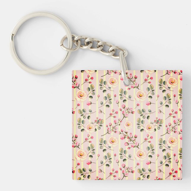 Soft Pink Floral Stripe Pattern (Framsidan)