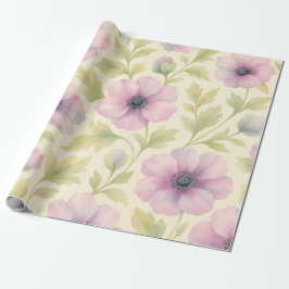 Soft Pink Floral Wrapping Paper Presentpapper