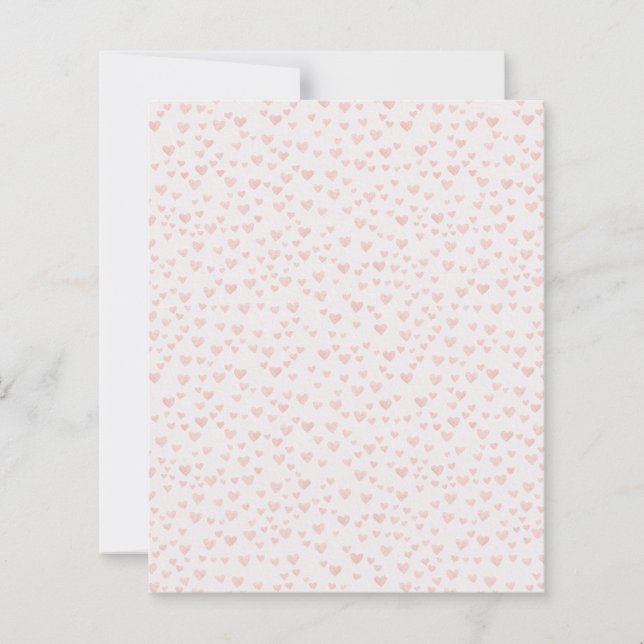 Soft Pink Heart Pattern Paper Sheet (Framsida)