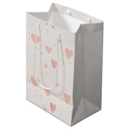 Soft Pink Hearts Gift Bag