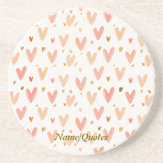 Soft Pink Hearts Seamless Pattern Underlägg