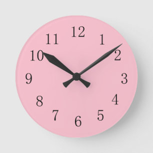 Soft Pink Kitchen Wall Clock Rund Klocka