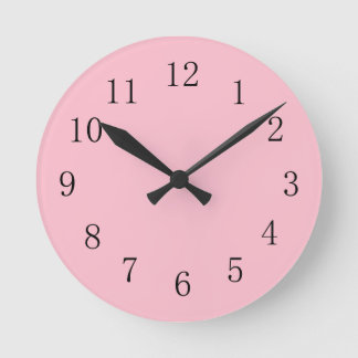 Soft Pink Kitchen Wall Clock Rund Klocka