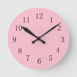 Soft Pink Kitchen Wall Clock Rund Klocka