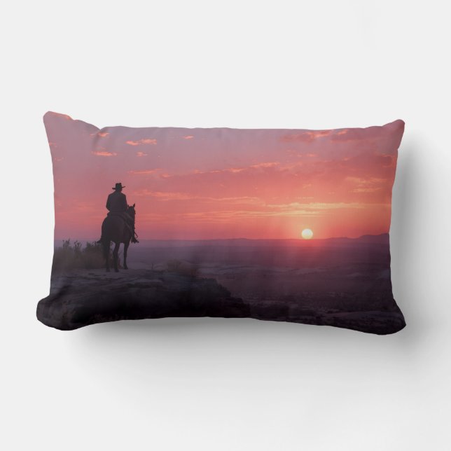 Soft Pink Lavender Sunset Romantic Western Art Lumbarkudde (Framsida)