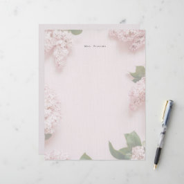 Soft Pink Lilac Personalized Feminine Brevhuvud