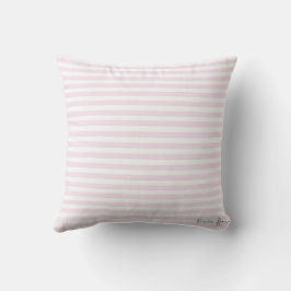 Soft Pink Stripe Throw Pillow Kudde