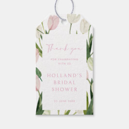 Soft Pink Tulip Bridal Shower Presentetikett