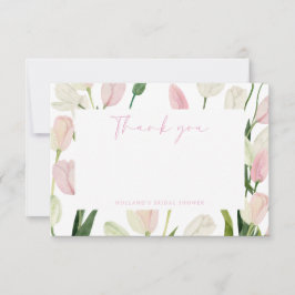 Soft Pink Tulip Bridal Shower Tack Kort