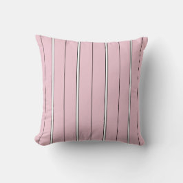Soft Pink Vertical Stripe Pattern Minimal Kudde