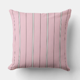 Soft Pink Vertical Stripe Pattern Minimal Kudde