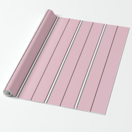 Soft Pink Vertical Stripe Pattern Minimal Presentpapper