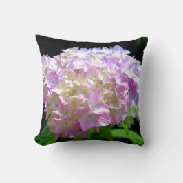 Soft pink yellow purple hydrangeas flowers kudde