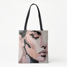 Soft Pixel Portrait in Pale Tone