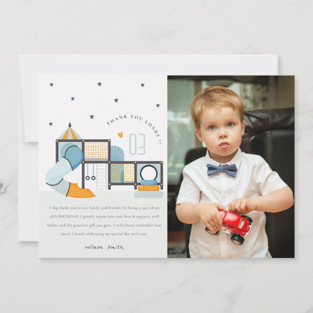 Soft Play Center Jungle Gym Kids Photo Birthday Tack Kort (Framsida)