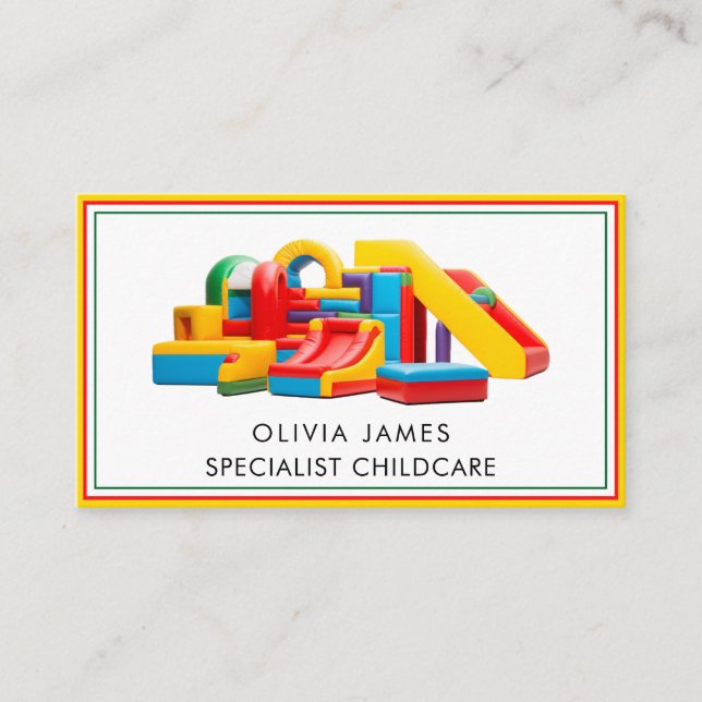 Soft play leksak Childcare Daycare Nanny Babywatch Visitkort (Framsida)