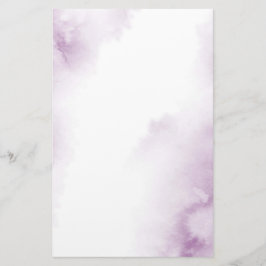 Soft Plum Mauve Watercolor Abstrakt Ram Brevpapper