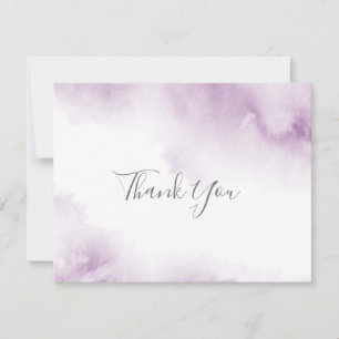 Soft Plum Mauve Watercolor Abstrakt Ram Tack Kort