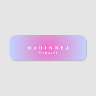 Soft Purple Blue Gradient Aura  Namnbricka