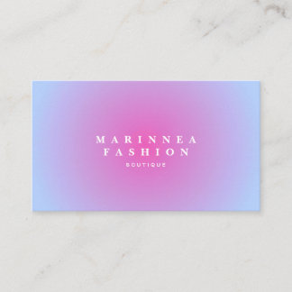Soft Purple Blue Gradient Aura  Visitkort