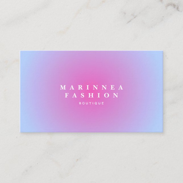 Soft Purple Blue Gradient Aura  Visitkort (Framsida)