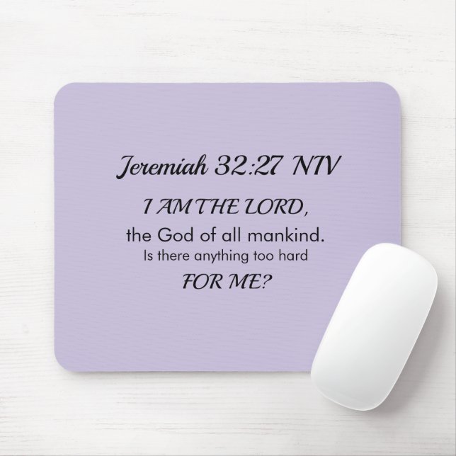 Soft Purple Inspirational Bible Verse Power of God Musmatta (Med mus)