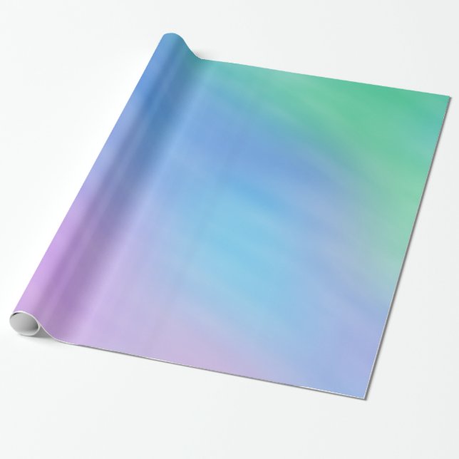 Soft Rainbow Färgad Himlar Presentpapper (Utrullad)