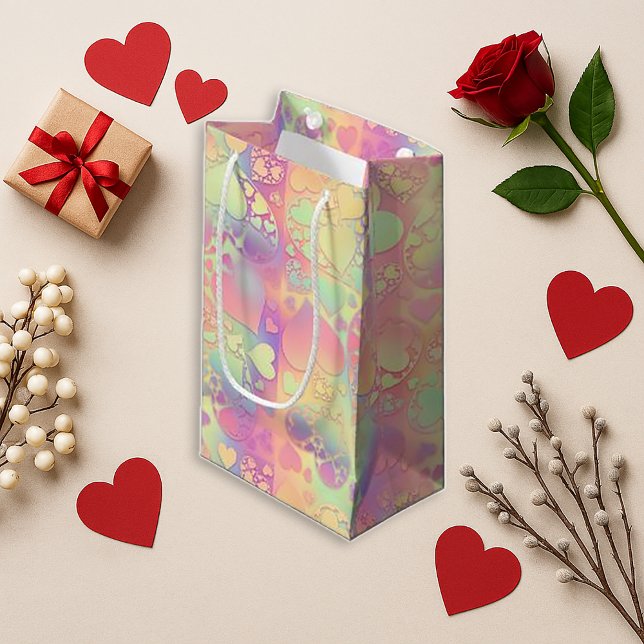 Soft Rainbow Pastel Kawaii Heart Pattern Design (Skapare uppladdad)