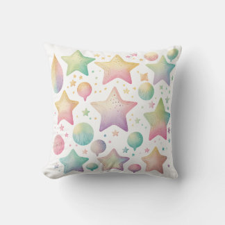 Soft Rainbow Stars Pillow Kudde