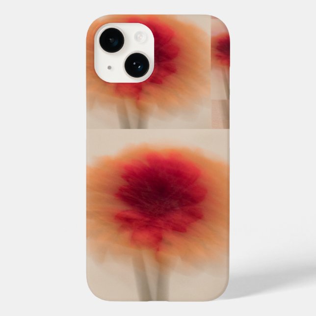 Soft Red Floral Collage iPhone Case (Baksida)