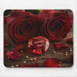 Soft Red Rose Romantic Valentine Office Mousepad Musmatta